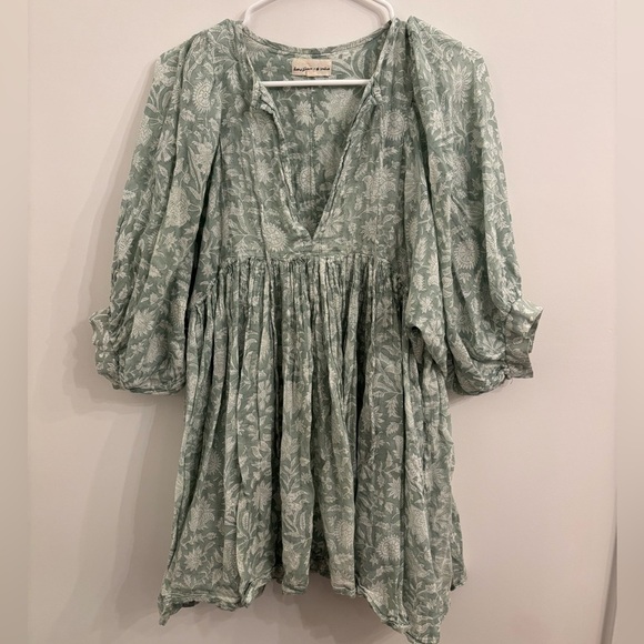 Daughters of India Kyra Mini Dress in Jade SOLD OUT ONLINE - Picture 2 of 6